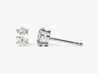Oval Cut Diamond Moissanite Stud Earrings For Women