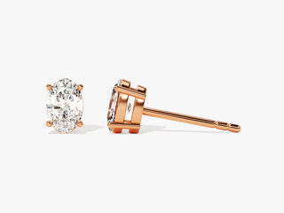 Oval Cut Diamond Moissanite Stud Earrings For Women
