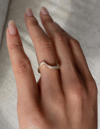 1.0CT-2.0CT Pear East West Moissanite Diamond Tension Style Engagement Ring With Matching Classic Band