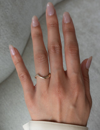 1.50CT Elongated Cushion Cut Moissanite Unique Bypass Engagement Ring With Matching Classic Band