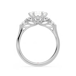 hexagon moissanite ring modern hand view