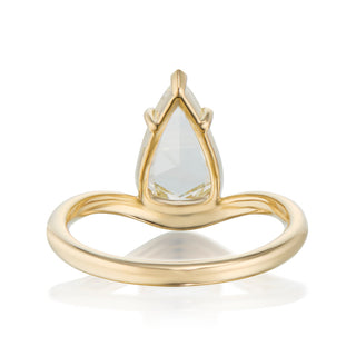 pear moissanite ring solitaire side profile