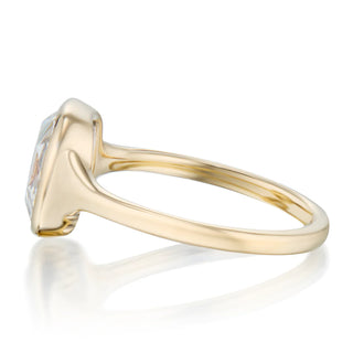 cushion cut moissanite ring solitaire setting detail