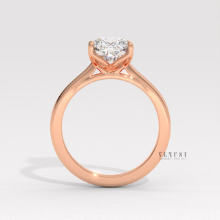 Cushion bridal moissanite ring for women