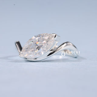 1.0CT Marquise Cut Moissanite Diamond Unique Engagement Rings