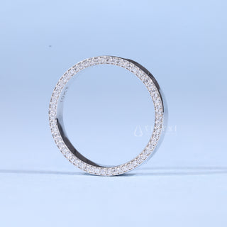Round Moissanite Diamond Men's Wedding Band
