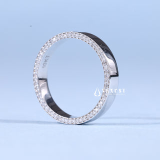 Round Moissanite Diamond Men's Wedding Band