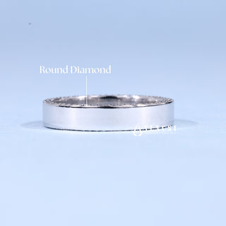 Round Moissanite Diamond Men's Wedding Band