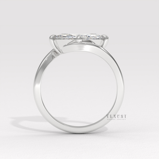 Elegant east west marquise bypass ring design