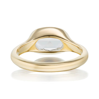 oval moissanite rings elongated side profile