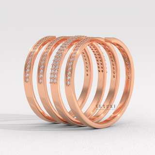 elegant twisted wedding band for engagement ring