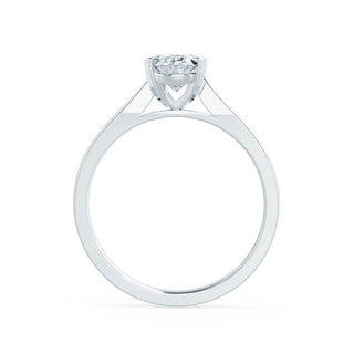Gorgeous 1.20ct round solitaire moissanite ring detail view of the band