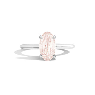 vintage moissanite ring light pink hand style
