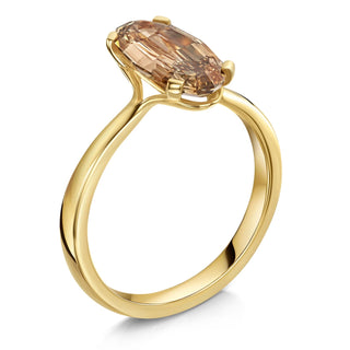 oval moissanite rings step cut solitaire detail