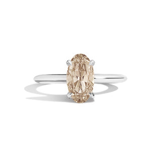 vintage moissanite ring antique side profile