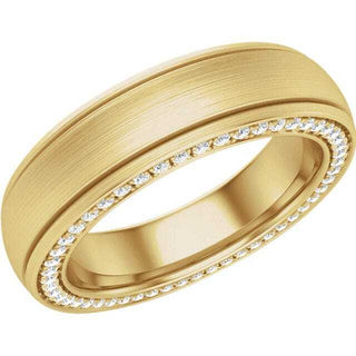 1.0ct Round Cut Eternity Moissanite Men's Wedding Band