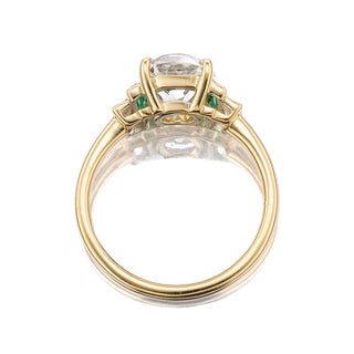 vintage moissanite rings antique side profile