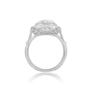 halo moissanite ring vintage side profile