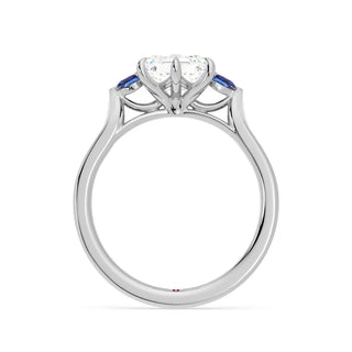 hexagon moissanite ring geometric hand view