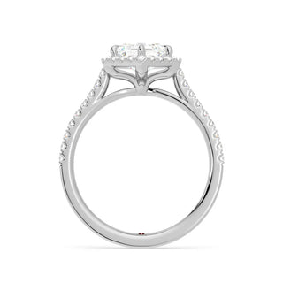 hexagon moissanite ring bright hand view