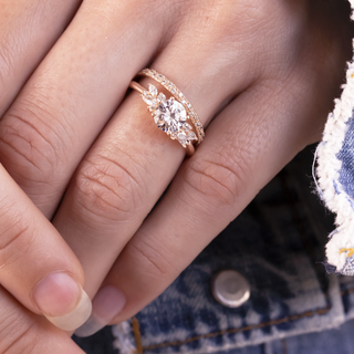 1.0CT Round Cut Moissanite Solitaire Diamond Engagement Ring
