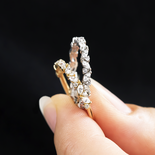 Marquise and Round Cut Full Eternity Wedding Band