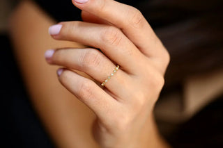 0.12 TCW Round Cut Vintage Moissanite Diamond Wedding Band