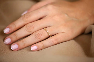 0.12 TCW Round Cut Vintage Moissanite Diamond Wedding Band
