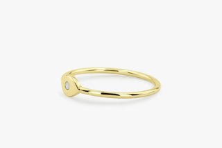 Luminous round moissanite wedding band top view