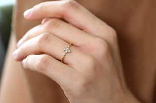0.12 TCW Round Cut 4 Stone Bezel Solitaire Moissanite Diamond Wedding Band