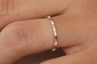 0.12 TCW Round Cut Stacking Moissanite Diamond Wedding Band