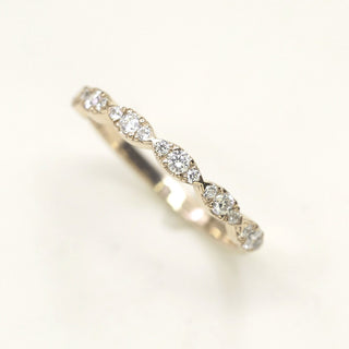 0.28 TCW Round Cut Vintage Moissanite Diamond Wedding Band