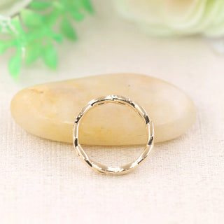 0.10 TCW Round Cut Twisted Moissanite Diamond Wedding Band