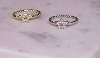 0.10 TCW Round Star Beaded Band Moissanite Diamond Wedding Band