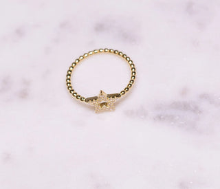 0.10 TCW Round Star Beaded Band Moissanite Diamond Wedding Band