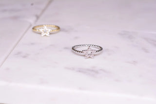 0.10 TCW Round Star Beaded Band Moissanite Diamond Wedding Band
