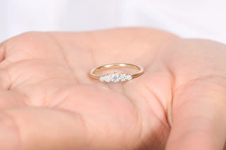 0.30 TCW 5 Stone Round Cut Unique Moissanite Diamond Wedding Band