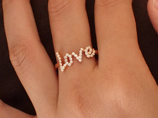 0.35 TCW Round Cut Love Moissanite Diamond Wedding Band