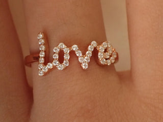 0.35 TCW Round Cut Love Moissanite Diamond Wedding Band
