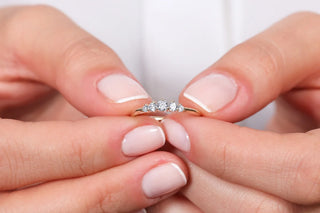 0.30 TCW 5 Stone Round Cut Unique Moissanite Diamond Wedding Band
