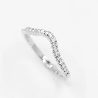 0.22 TCW Round Cut Curved Eternity Moissanite Diamond Wedding Band