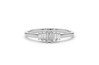 0.25 TCW 5 Stone Baguette Cut Moissanite Diamond Wedding Band