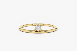 0.05 TCW Round Cut Floating Solitaire Moissanite Diamond Wedding Band