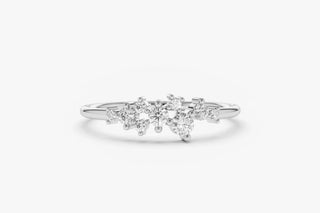 0.25 TCW Round Cut Cluster Moissanite Diamond Wedding Band