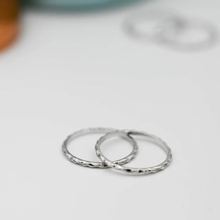 Delicate Unique Design Plain Stacking Wedding Band
