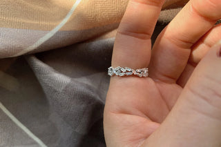 1.30 TCW Baguette Cut Full Eternity Moissanite Diamond Wedding Band