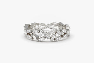 1.30 TCW Baguette Cut Full Eternity Moissanite Diamond Wedding Band