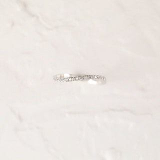 0.20 TCW Round Cut Curved Eternity Moissanite Diamond Wedding Band