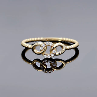 0.10 TCW Round Cut İnfinity Diamond Moissanite Wedding Band