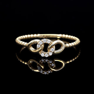 0.10 TCW Round Cut İnfinity Diamond Moissanite Wedding Band